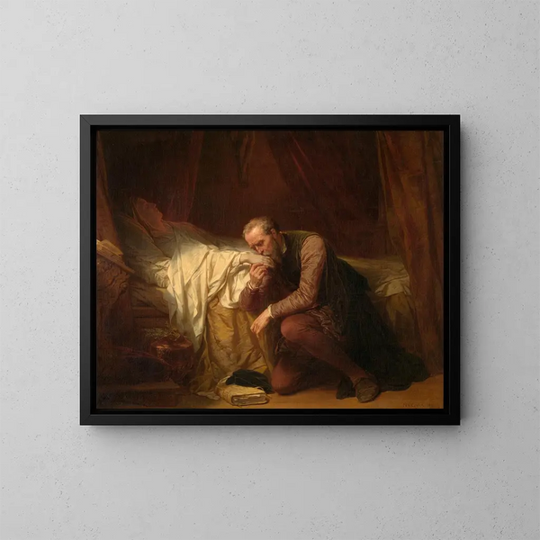L'artista Michelangelo al capezzale di Vittoria Colonna - Nicaise De Keyser — quadro incorniciato alla parete