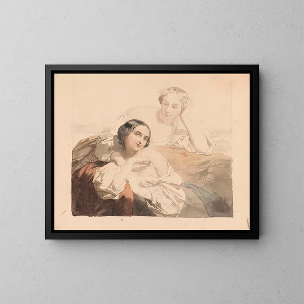 Le Spigolatrici - Nicaise De Keyser — quadro incorniciato alla parete