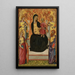 La Vierge à l'Enfant en majesté avec Sainte Catherine Saint Barthélemy et deux anges - Niccolò di Buonaccorso — quadro incorniciato alla parete