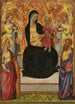 La Vierge à l'Enfant en majesté avec Sainte Catherine Saint Barthélemy et deux anges - Niccolò di Buonaccorso — vista dell’opera