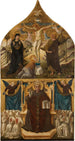 Christ en croix avec Marie Jean et Madeleine en dessous Saint Grégoire - Niccolò di Liberatore — vista dell’opera
