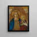 La Vierge à l'Enfant avec deux anges - Niccolò di ser Sozzo Tegliacci — quadro incorniciato alla parete
