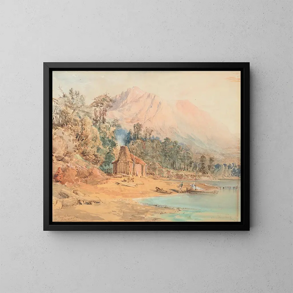 Magasin Bennells, lago Wakatipu - Nicholas Chevalier — quadro incorniciato alla parete