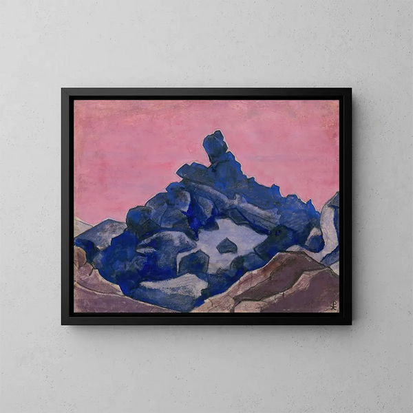 Cliff bleu - Nicholas Roerich — quadro incorniciato alla parete