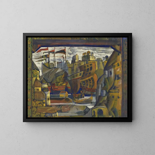 Il mercato di Novgorod di Sadko - Nicholas Roerich — quadro incorniciato alla parete