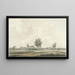 Un paesaggio con chiesa all'orizzonte - Nicolaas Wicart — quadro incorniciato alla parete