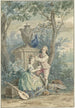 elegante di coppia in un parco - Nicolaes Muys | Reproduction — vista dell’opera