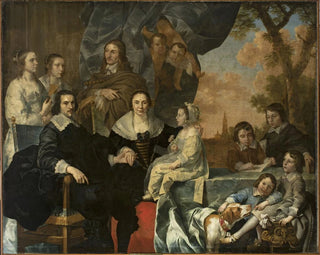 Nicolaes van Helt Stockade - Selfportrait with the family.webp