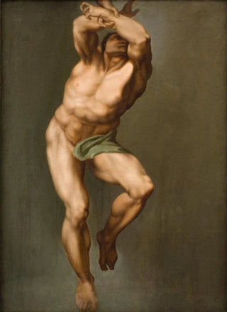 Nicolai Abildgaard - Male Figure After Michelangelos Last Judgement in the Sistine Chapel.webp