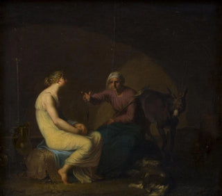 Nicolai Abildgaard - Rverbandens husholderske trster den unge pige ved at fortlle myten om Amor og Psyche Motiv fra Apulejus Det gyldne sel.webp