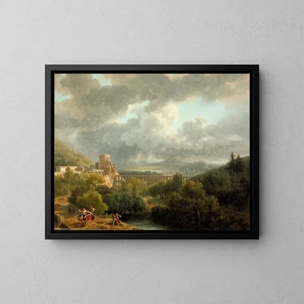 Paesaggio con un acquedotto - Nicolas-Antoine Taunay — quadro incorniciato alla parete