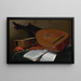 Nature morte con un liuto e una chitarra - Nicolas-Henri Jeaurat de Bertry — quadro incorniciato alla parete