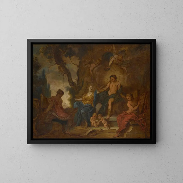 Apollo e le muse - Nicolas Bertin — quadro incorniciato alla parete