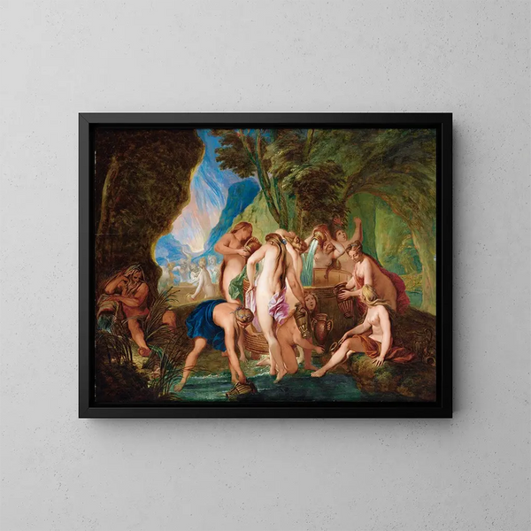 Le Danaidi all'inferno - Nicolas Bertin — quadro incorniciato alla parete
