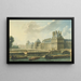 Il Palazzo delle Tuileries visto dal quai d'Orsay - Nicolas Jean-Baptiste Raguenet — quadro incorniciato alla parete