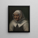 Ritratto di una vecchia donna - Nicolas Lagneau — quadro incorniciato alla parete