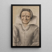 Portrait d'une vieille femme souriante - Nicolas Lagneau — quadro incorniciato alla parete