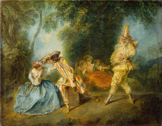 Una scena di commedia italiana - Nicolas Lancret — vista dell’opera
