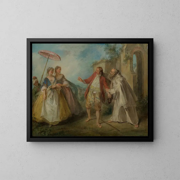 Le oche del fratello Philippe - Nicolas Lancret — quadro incorniciato alla parete