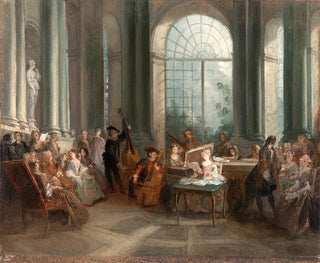 Nicolas Lancret - Concert in the Oval Salon of Pierre Crozats Chateau at Montmorency.webp