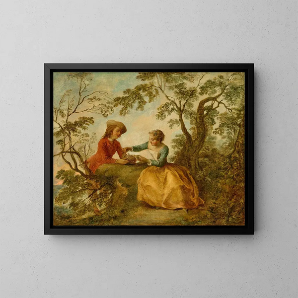 Le Nid d'oiseaux - Nicolas Lancret — quadro incorniciato alla parete