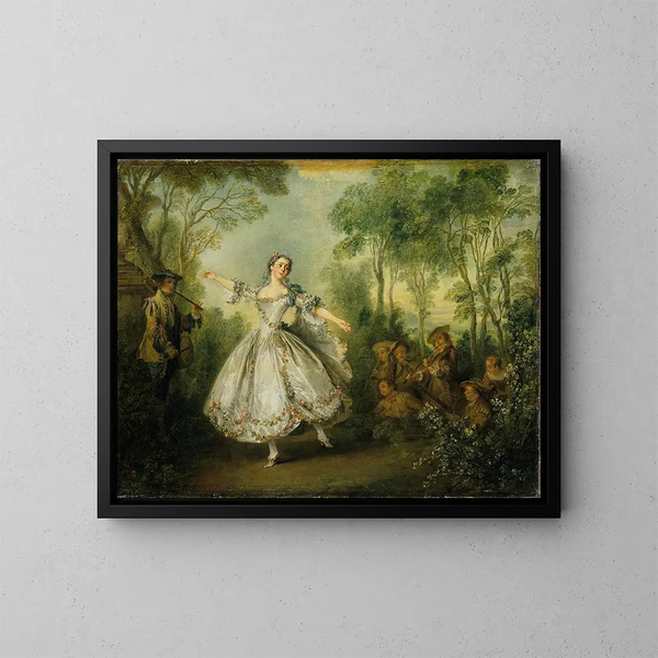 Mademoiselle de Camargo - Nicolas Lancret — quadro incorniciato alla parete