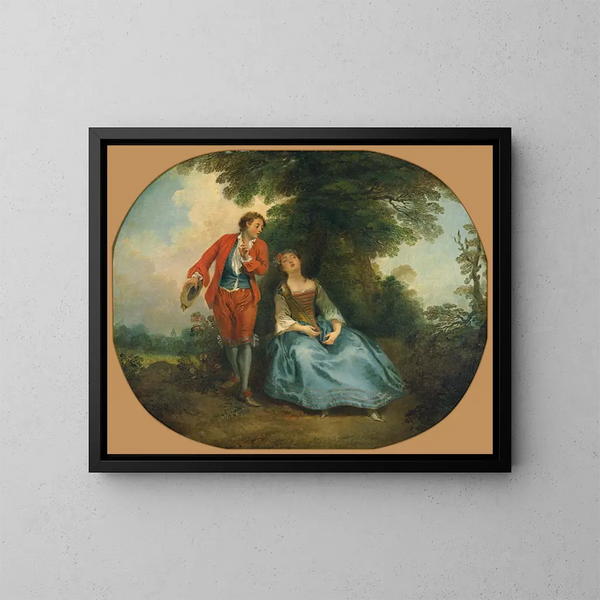 Bergère endormie - Nicolas Lancret — quadro incorniciato alla parete