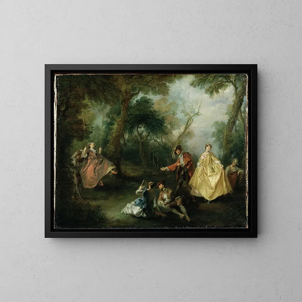 Le Balancement - Nicolas Lancret — quadro incorniciato alla parete