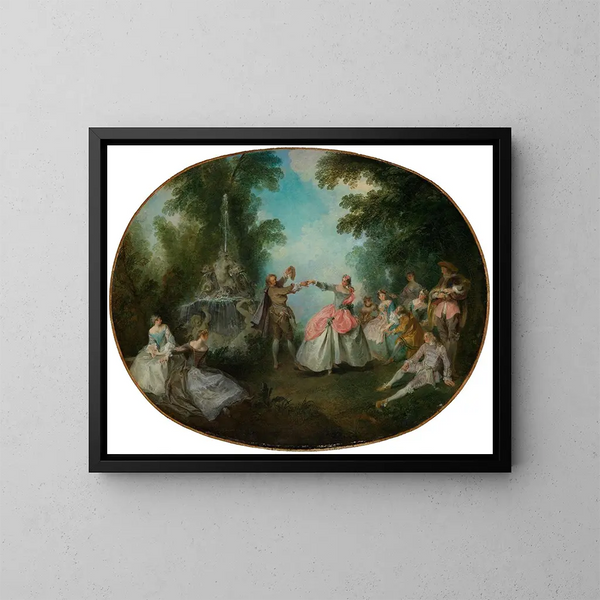 Il menuet - Nicolas Lancret — quadro incorniciato alla parete