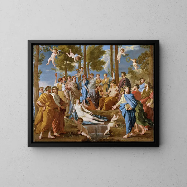 Le Parnasse - Nicolas Poussin — quadro incorniciato alla parete