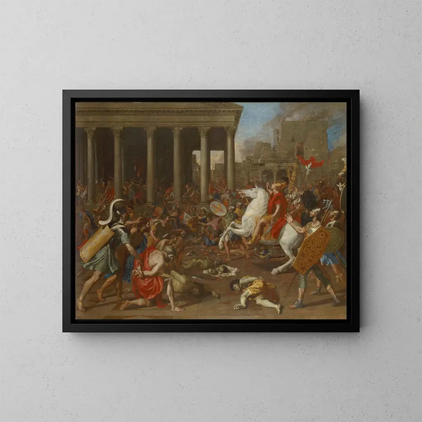 La conquista di Gerusalemme dall'imperatore Tito - Nicolas Poussin — quadro incorniciato alla parete