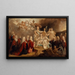 Allegoria delle fidanzamenti di Luigi XV con l'infanta Maria Anna Vittoria di Spagna, 1722 - Nicolas de Largillière — quadro incorniciato alla parete