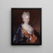 Ritratto di Anne Thérèse de Marguenat de Courcelles marchesa di Lambert 1647-1733 - Nicolas de Largillière — quadro incorniciato alla parete