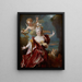 Ritratto dell'attrice Marie-Anne de Châteauneuf detta Mlle Duclos 1664-1747 nel ruolo di Arianna - Nicolas de Largillière — quadro incorniciato alla parete