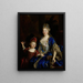 Ritratto di Catherine Coustard, marchesa di Castelnau, moglie di Charles Éléonor Aubry con suo figlio Éléonor - Nicolas de Largillière — quadro incorniciato alla parete