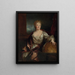 Ritratto di Gabrielle-Émilie Le Tonnelier de Breteuil Marquise du Châtelet - Nicolas de Largillière — quadro incorniciato alla parete