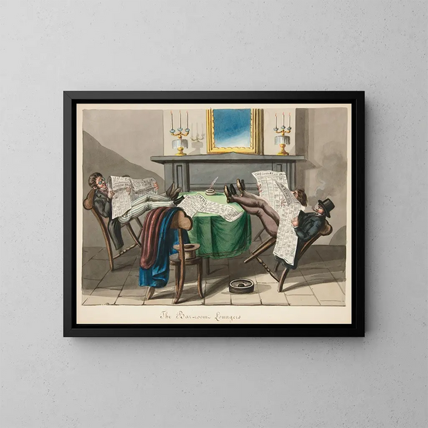 I passeggiatori del bar - Nicolino Calyo — quadro incorniciato alla parete