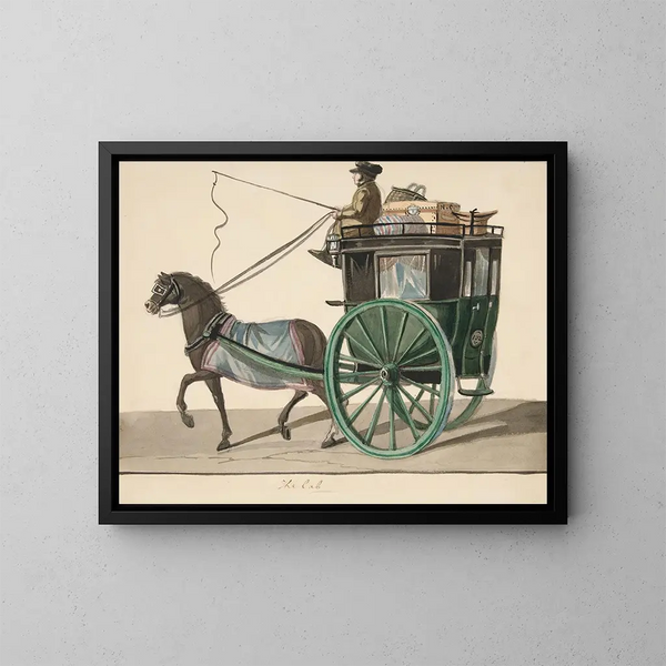 Le cabriolet - Nicolino Calyo — quadro incorniciato alla parete