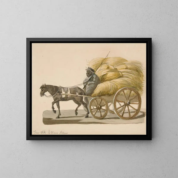 L'antico uomo di paglia - Nicolino Calyo — quadro incorniciato alla parete