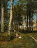 Fratelli e sorelle che si riposano su un sentiero forestale in estate - Niels Christian Hansen — vista dell’opera