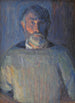 Portrait de l'artiste à la lumière de la lampe - Niels Larsen Stevns — vista dell’opera