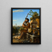 Un pèlerin seduto vicino a una fontana nella Via Dell'Arco Scuro a Roma - Niels Peter Holbech — quadro incorniciato alla parete