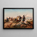 Scène nord-africana con cavalieri arabi - Niels Simonsen — quadro incorniciato alla parete