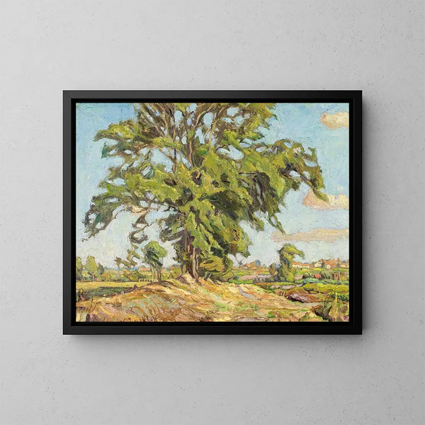 Albero fuori dal villaggio - Nikolai Alexandrovich Tarkhov — quadro incorniciato alla parete
