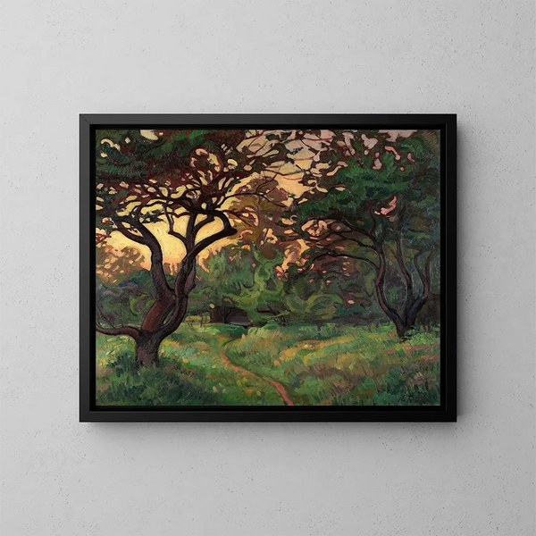 Vecchio giardino - Nikolai Triik — quadro incorniciato alla parete