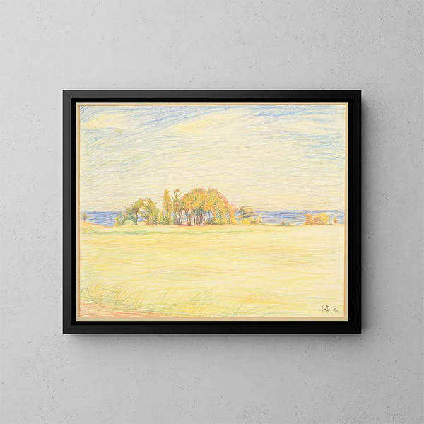 Paesaggio di Rutja - Nikolai Triik — quadro incorniciato alla parete