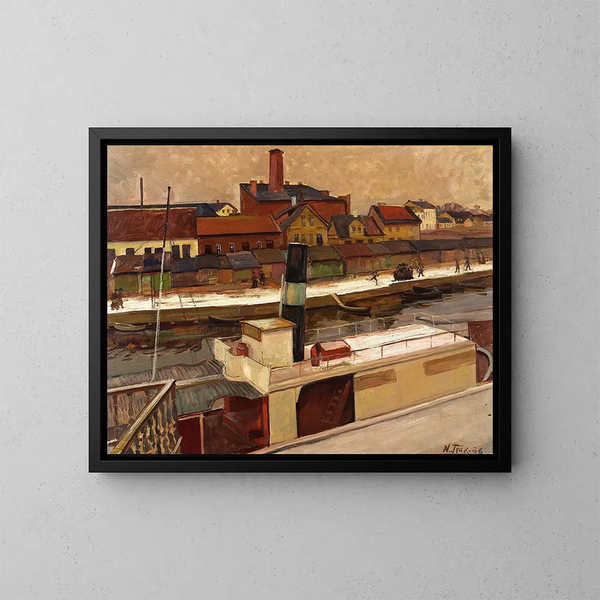 Vista di Tartu - Nikolai Triik — quadro incorniciato alla parete