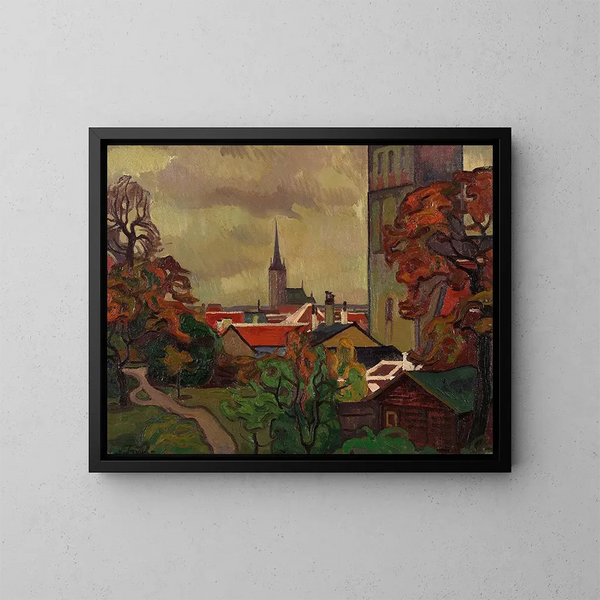 Vista su Tallinn - Nikolai Triik — quadro incorniciato alla parete