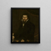 Ritratto di un uomo con una piuma d'oca in mano - Nikolay Argunov — quadro incorniciato alla parete