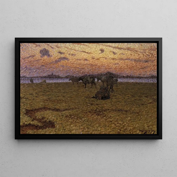 Vaches sur la plage - Nils Kreuger — quadro incorniciato alla parete
